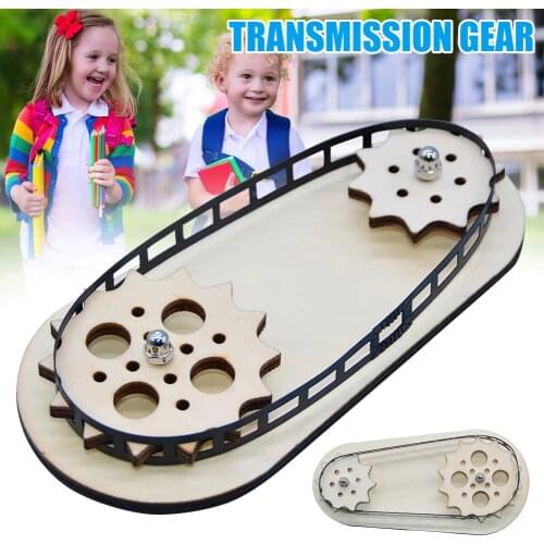 Wooden Gear Model Chain Sprocket Transmission Experiment DIY Assembly Educational Toy YH-17