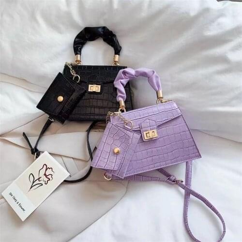 Designer Crocodile Pattern Small Flap Bags for Women Designer Female Handbag Shoulder Bag Casual Crossbody Bag Lady Purse 2021