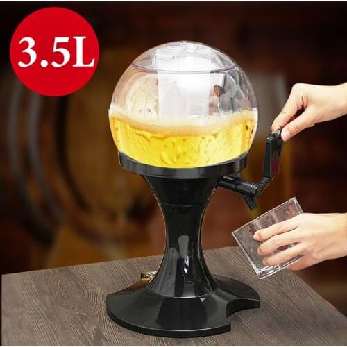 3.5L Beer Wine Tower Beverage Dispenser Machine Pourer Ice Core Pump Bar Party Accessories