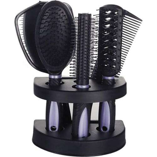 5Pcs/set Haircut Comb+Mirror+Storage Holder Kit Professional Anti-static Hair DIY Styling Hairdressing Combs Makeup Tools