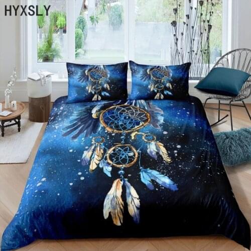 3D Bedding Set Luxury Dreamcatcher Feater Duvet Cover with Pillowcase Zipper Closure Single Double Full Queen King Size Textiles