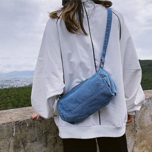 2019 Hot Sale Denim Vintage Canvas Crossbody Bag Fashionable Bags for Women Portable Handbag Massage Female Bag