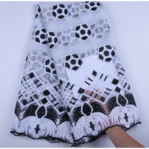 Latest Soft Milk Silk Lace Fabric High Quality African Dry Lace Fabrics With Stones French Laces For Nigerian Wedding DressF1591