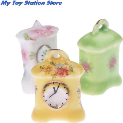 New 3pcs/set 1/12 Miniature Accessories Mini Clock Model Toys For Doll House Decor