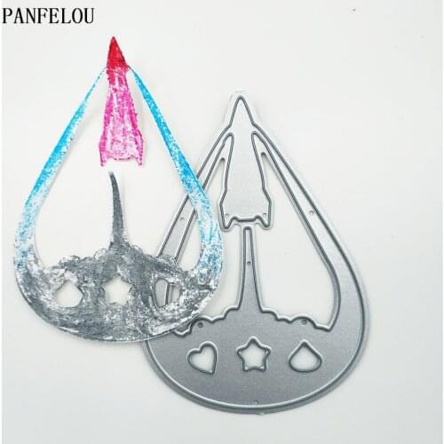 PANFELOU Water rocket metal craft paper die cutting dies Scrapbooking/DIY Easter Halloween Embossing mould cards