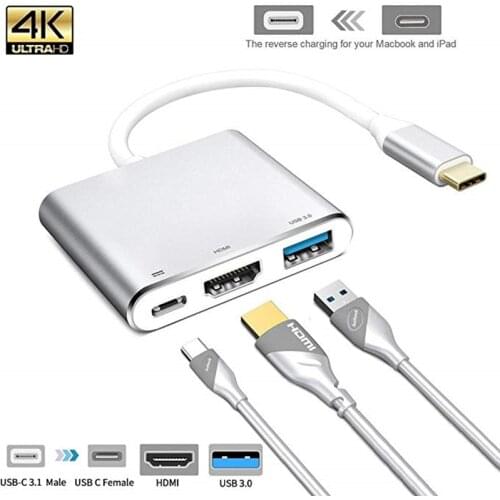 Usb c HDMI Usb c to Hdmi 3.1 Converter Adapter Type c to HDMI USB 3.0 Adapter For Apple Macbook samsung s9 s10 s20 plus A51 A71