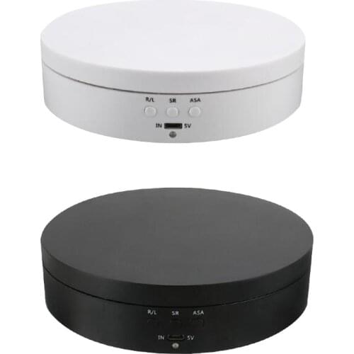 360 Degree 3 Speeds Electric Rotating Display Stand Mirror Turntable Jewelry Holder Battery for Photography Video Shooting Props