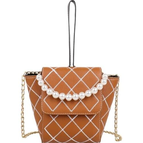 Fashion Shoulder Bag Retro hit womens crossbody bag Female Designer Leather black small Pearl cheap handbags 2021 womens bran