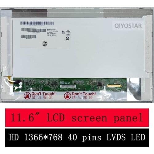 11.6" LED Matrix For Lenovo thinkpad X100E X120E E10 ideapad U165 S205 laptop lcd screen panel 40 pins LVDS Non Touch 1366*768p