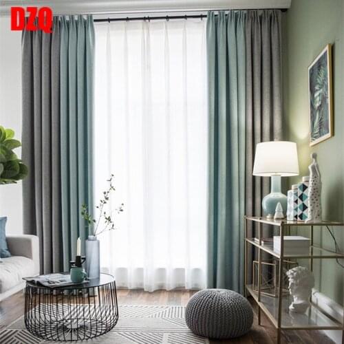 Thickened Physical Duty Light-Blocking Window Shades Polyester jia hou rong Commission Blackout Curtain Fabric Finished Curtain