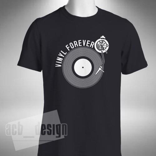 Vinyl Forever MenS T-Shirt Record Creat Digger Vinyl Junkie Old Skool Raver 2019 New MenS Fashion Free Shipping 80S T Shirts