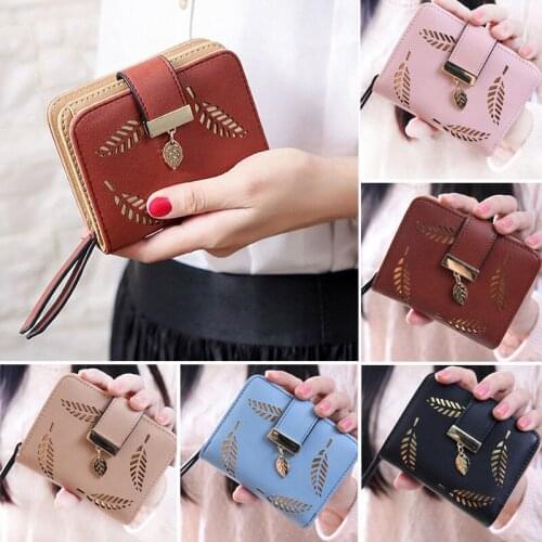 2018 Brand New Women Short Wallet Leather Small Clutch Purse Card Holders New Handbag Wallet