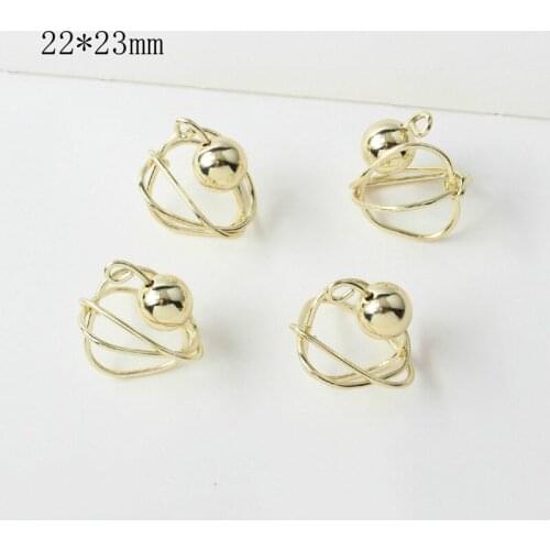 Zinc alloy personality Europe and the United States irregular lines wearing diy earrings hand-made material accessories 4pcs