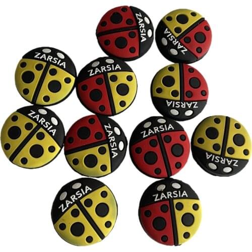 6pcs ZARSIA Cartoon Ladybird Silicone Tennis Damper Shock Absorber to Reduce Tenis Racquet Vibration Dampeners