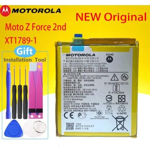 Original Motorola Moto Z Force 2nd Moto Z Force 2nd gen Moto Z2 Force XT1789-1 3600mAh HD40 SNN5987A Phone Battery