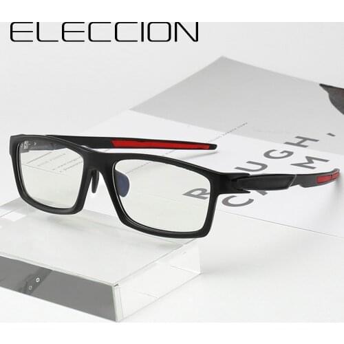Anti Blue Ray Photochromism Glasses TR90 Sports Optical Frame Men Full Eyewear Spectacles Myopia Prescription Eyeglasses Outdoor