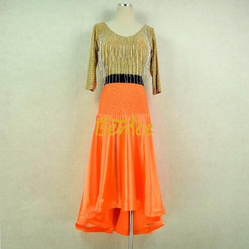 Free Shipping Latin Dance Skirt For Women Professional Sumba Dancing Skirt Adult Rumba QiaQia Latin Dress Latin Performances Dre