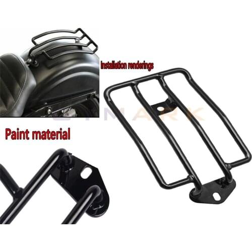Black Chrome Rear Mudguard Luggage Rack Support Rack For Harley XL Sportsters Single Seat 48 883 XL1200 2004-2019