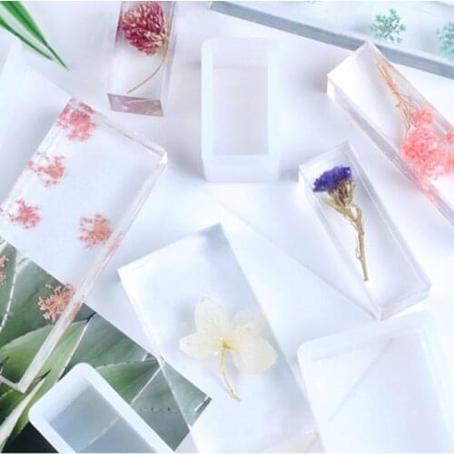 Cuboid Silicone Mold Soap Polymer Clay Resin Epoxy Cake Mould Pendant Casting Handmade DIY Crafts Jewelry Making Tools