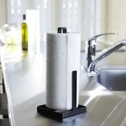 Tissue Paper Holder Kitchen Roll Paper Towel Holder Stand Napkin Bathroom Toilet Paper Holder Black Toilet Paper Storage Rack