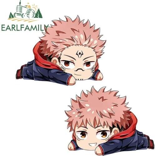 EARLFAMILY 13cm x 10cm for Jujutsu Kaisen Anime Car Stickers Funny Cartoon Vinyl Decals Motorcycle Laptop Window Car Accessories
