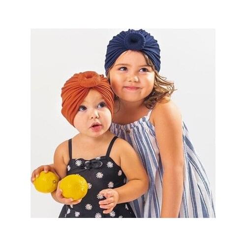 Cotton Newborn Cotton snails Hat BeBes donut Head hood Turban Bows Baby Girls Cap Hat Infant Warm Soft Head Hoop Kids Beanies