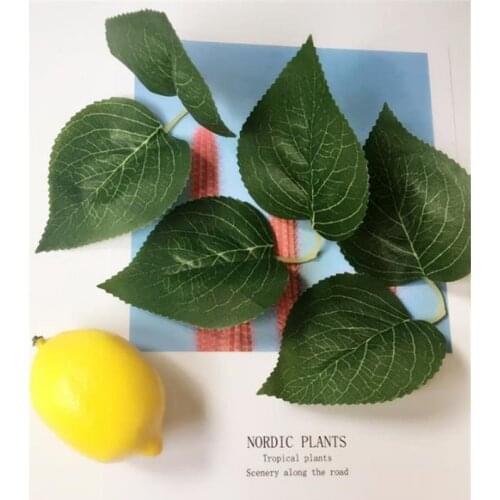 200Pcs Fake Hydrangea Leaf Simulation Greenery Leaves For Wedding Home Artificial Flower Accessories