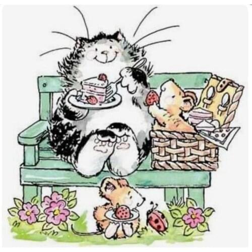 Cat And Mouse Ransparent Clear Stamps Metal Cutting Die Silicone Seals For DIY Scrapbooking Photo Album Card Making