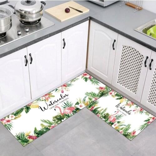 Modern Kitchen Carpet Home Entrance Doormat Living Room Bedroom Bedside Flamingo Decor Rug Hallway Balcony Bath Anti-Slip Mat
