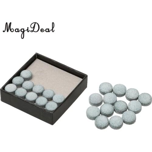 MagiDeal High Quality 50Pcs Pro Snooker Pool Billiard Cue Stick Tips Midium Hardness Gray 9mm/10mm/11mm Indoor Table Game Gift