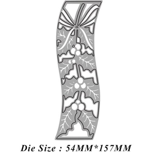 Metal Cutting Dies for 2021 New Scrapbooking Holly Leaf Lace Frame Edge No Stamps Crafts Background Cutter Cardmaking Stencil