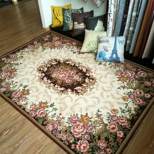 Fashion Anti-skid Jacquard Carpet for Living Room/Dining Bedroom Mat Floral Modern Pattern Absorbent Non-slip Modern Carpet Mug