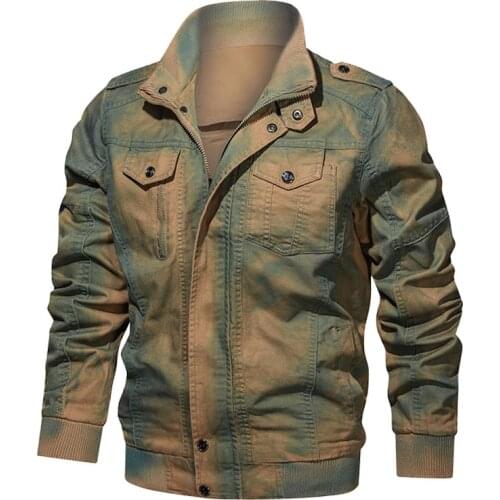 Mens Cotton Washed Bomber Military Jacket Autumn Soldier MA-1 Army Outwear Coat Male Pilot Special Forces Jackets Plus Size 6XL