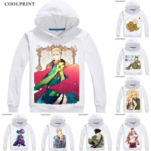 Coolprint Germany G8 Germanic Ludwig Mens Hoodies Axis Powers Hetalia Men Sweatshirt Streetwear Anime Hoodie Printed Long Hooded