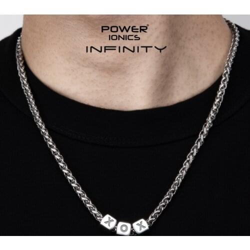 Power Ionics INFINITY Series New Trendy Cuban Chain 5mm Men Women Fashion Jewelry Health Germanium Necklace Free Engraved Gifts