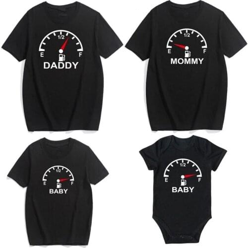 Family Matching Outfits Father and Son Mommy and Me Clothes Baby Summer Family Look Clothing T-shirt For Dad and Son Clothes