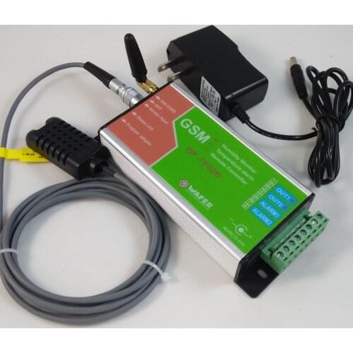 Free shipping GSM remote controller SMS GSM temperature and humidity alarm monitoring WF-TP02B with probe sensor/humidity alarm