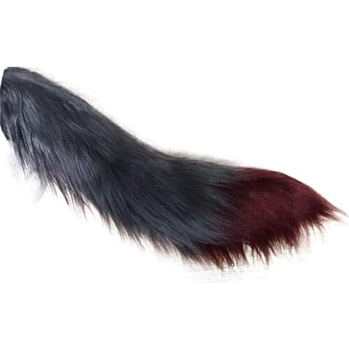 Game Arknights Texas Cosp Prop Gray and Wine Red Plush Tail Ears New Skin Cosplay Props Cosplay Costume Accessories Fans Gifts
