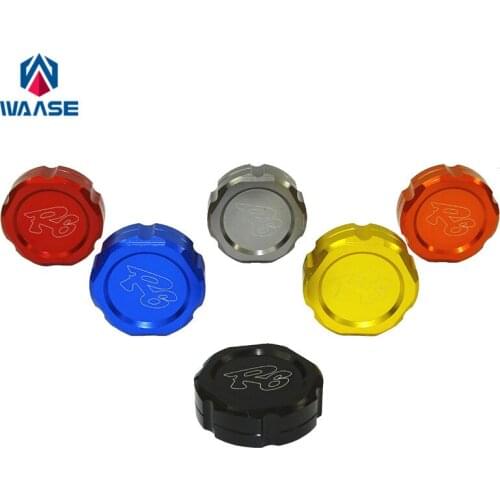 Waase Rear Brake Oil Fluid Reservoir Cap Cover For Yamaha YZF R6 2006 2007 2008 2009 2010 2011 2012 2013 2014 2015 2016-2018