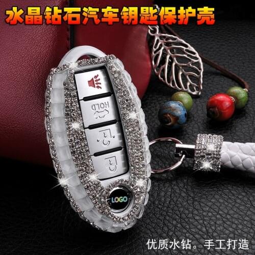 Luxury Diamond Car Remote Key Cover Case For Nissan Qashqai J10 J11 X-Trail t31 t32 kicks Tiida Pathfinder Murano Note Juke