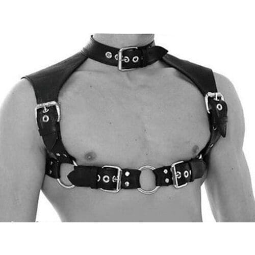 BDSM PU Leather Strap on Harness Belt Sexy Mens Sexy Body Harnesses Restraint Gays Sex Bondage adult games