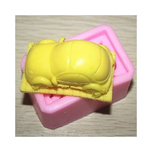 Silicone soap mold car shape handmade clay mould fondant cake chocolate mold