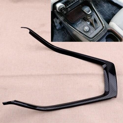 Car Inner Gear Shift Box Panel Cover Trim ABS Carbon Fiber Style Fit for Toyota RAV4 2019 2020 2021 Accessories