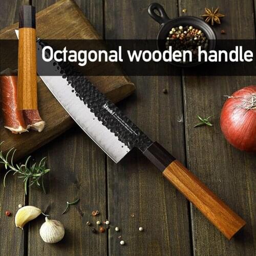 Japanese Chef Knife Handle DIY Kitchen Knives CNC Friendly Knife Details Making natural African Octagonal Accessories Wood