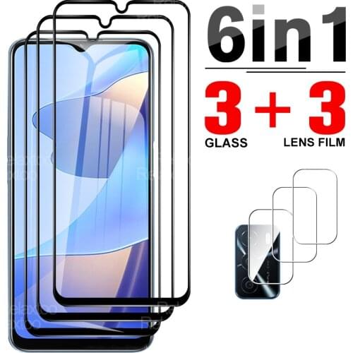 6 in 1 Camera Protector Glass For Oppo A16 A15 A 16 On appo Oppoa16 Protective Transparent Safety Phone Screen Full Cover Film