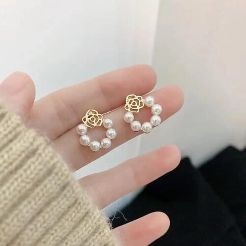 Korean Version of Retro Pearl Earrings Womens Tassels Personality Fashion Earrings Cute Womens Earrings Fashion Jewelry 2021
