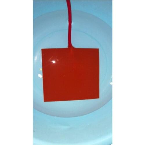 230v 43w 150*150mm Thickness 5mm Waterproof Silicone Rubber Heater Pad heating dip in water 1000mm lead wire
