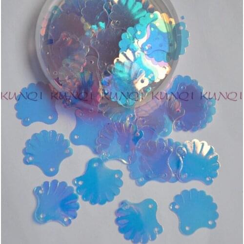 300Pcs/500pcs/lot 21mm Fan Shape Transparent Pink Loose Sequins Beautiful Crafts for Sewing/Webbing Diy Accessory Kids DIY