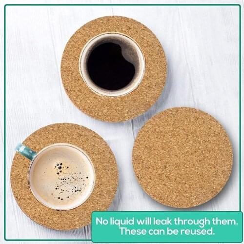 5PCS Natural Round Wooden Slip Slice Cup Mat Coaster Tableware Drinks Decor Coffee Tea Mug Office Household For DIY Mat Hol A8D2