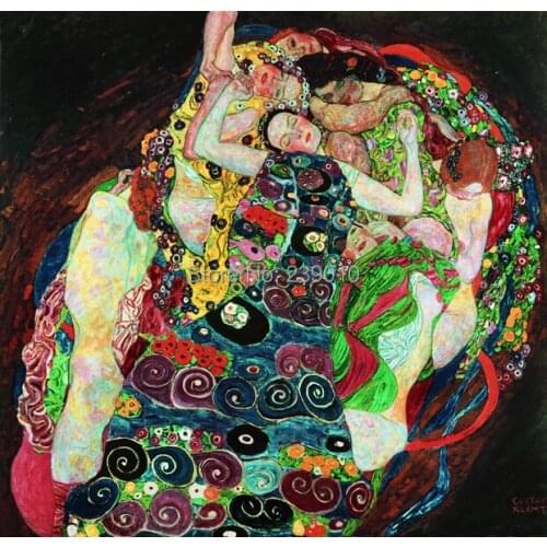 Free shipping Gustav Klimt Virgin portrait prints painting Austria stly oil painting on canvas home decoration picture